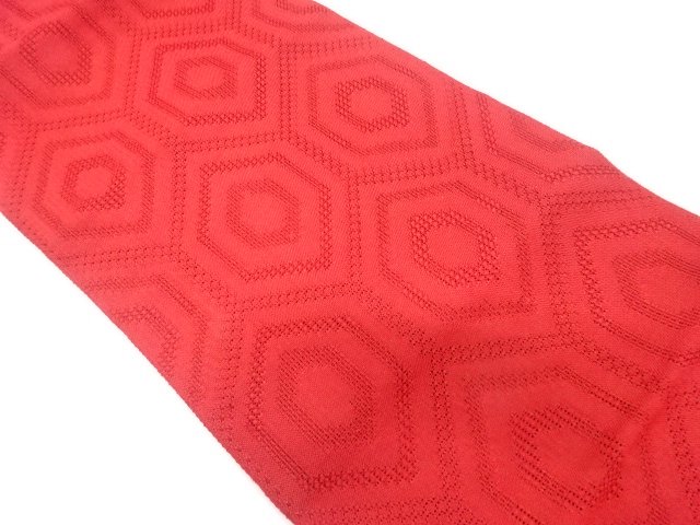JAPANESEKIMONO / ANTIQUE ANTIQUE STACKED TORTOISESHELL PATTERN WOVEN S